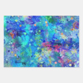 Blue Teal Purple Watercolor Abstraction Geschenkpapier Set (Vorderseite 2)
