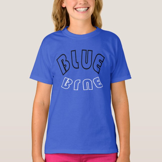 Blue Team Cheer Stand, führende Squad - Sport Day T-Shirt (Vorderseite)