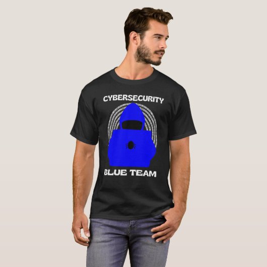 Blue Team Cybersecurity Hacking Ethical Hacker Cyb T-Shirt (Vorne ganz)