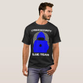 Blue Team Cybersecurity Hacking Ethical Hacker Gee T-Shirt (Vorne ganz)