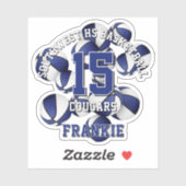 Blue Team Farben Basketball Cluster Aufkleber (Blatt)