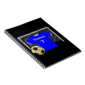 Blue Team Personalisiert Soccer Shirt Notizblock (Rechte Seite)
