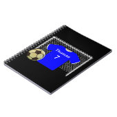 Blue Team Personalisiert Soccer Shirt Notizblock (Linke Seite)