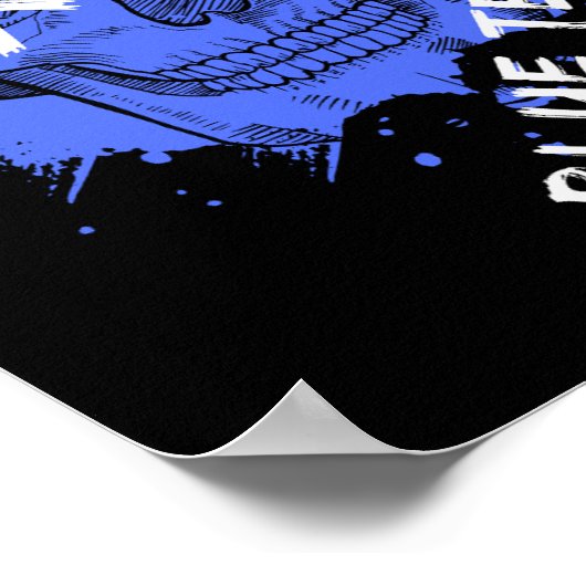 Blue Team Skull Poster (Ecke)