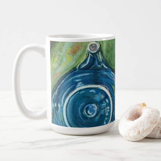 Blue Teapot and Chai Artwork Kaffeetasse (Mit Donut)