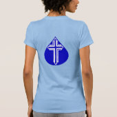Blue Teardrop White Cross T-Shirt (Rückseite)