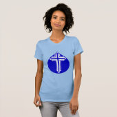 Blue Teardrop White Cross T-Shirt (Vorne ganz)