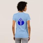 Blue Teardrop White Cross T-Shirt (Schwarz voll)