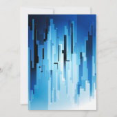 Blue Tech Art Artistic Design Einladungen (Vorderseite)