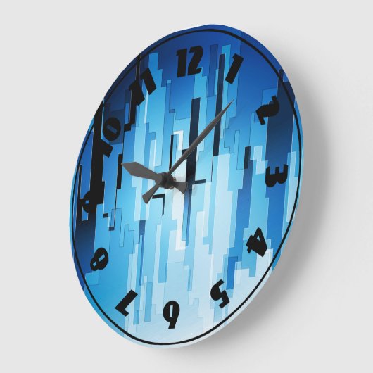 Blue Tech Art Clock Große Wanduhr (Winkel)