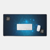 Blue Tech Beruflich Desk Mat Mouse Pad Schreibtischunterlage (Tastatur & Maus)