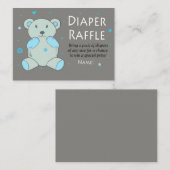 Blue Teddy Bär Diaper Raffles Tickets (Vorne/Hinten)