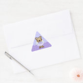 Blue Teddy Bar Fairy Princess Triangle Stickers (Umschlag)