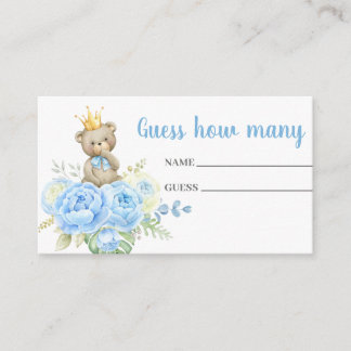 Blue Teddy Bär Guess wie viele Karten