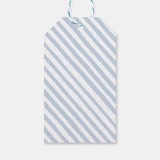 Blue Teddy Bär Junge Dusche danke Anhänger (Rückseite)