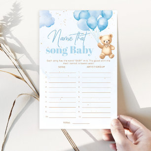 Blue Teddy Bär Name Das Lied Baby Dusche Spiel