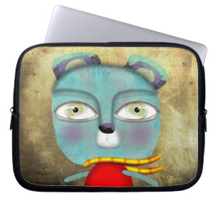 Blue Teddy Bär Neopren Laptop-Sleeve Laptopschutzhülle