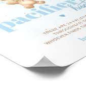 Blue Teddy Bären Schnuller Jagen Baby Dusche Spiel Poster (Ecke)