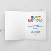 Blue Teddy Bear 1. Geburtstag Karte (Innenseite)