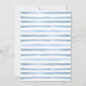 Blue Teddy Bear Baby Boy Foto Geburtserklärung Einladung (Rückseite)