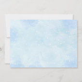 Blue Teddy Bear Baby Dusche Dankeskarte (Rückseite)