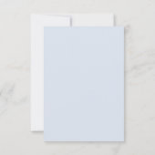 Blue Teddy Bear Baby Dusche Florals Pampas Grass Dankeskarte (Rückseite)