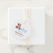 Blue Teddy Bear Baby Dusche Geschenkanhänger (Beispiel)