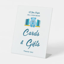 Blue Teddy Bear Baby Duschkarten & Geschenke Schil