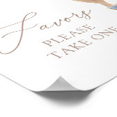 Blue Teddy Bear Balloon Baby Dusche Favorit Schild (Ecke)