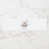 Blue Teddy Bear Balloon Babydusche frühzeitig abwa Wasserflaschenetikett (Einzelnes Label)