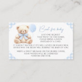 Blue Teddy Bear Balloon Book for Baby Boy Show Begleitkarte (Vorderseite)