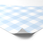 Blue Teddy Bear Balloon Bow Baby Dusche Willkommen Poster (Ecke)