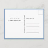 Blue Teddy Bear Balloon Niedlich Boy Baby Dusche Einladungspostkarte (Rückseite)