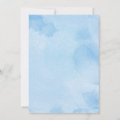 Blue Teddy Bear Balloons Boy Baby Dusche Einladung (Rückseite)