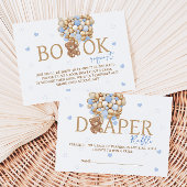 Blue Teddy Bear Balloons Buchanfrage Begleitkarte