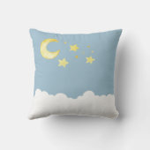 Blue Teddy Bear Birth Stats Kinderzimmer Pillow Kissen (Rückseite)