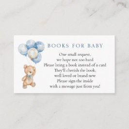 Blue Teddy Bear Books for Baby Begleitkarte