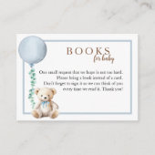 Blue Teddy Bear Books for Baby Showingcard Begleitkarte (Vorderseite)