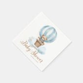 Blue Teddy Bear Boy Baby Dusche Serviette (Ecke)