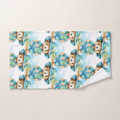 Blue Teddy Bear Boy's Bath Towel Set (Handtuch)