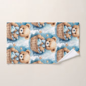 Blue Teddy Bear Boy's Bath Towel Set (Handtuch)