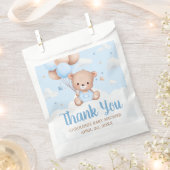 Blue Teddy Bear Clouds Balloon Babydusche Geschenktütchen (Ausgeschnitten)