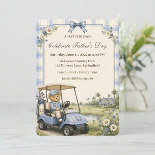 Blue Teddy Bear Country Club Vatertag Einladung