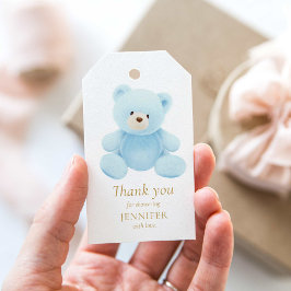 Blue Teddy Bear Danke, dass du Gift Tags bevorzugs Geschenkanhänger