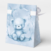 Blue Teddy Bear Favor Box Geschenkschachtel (Rückseite)