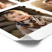 Blue Teddy Bear Geburtstag Foto Milestone Zeichen Poster (Ecke)