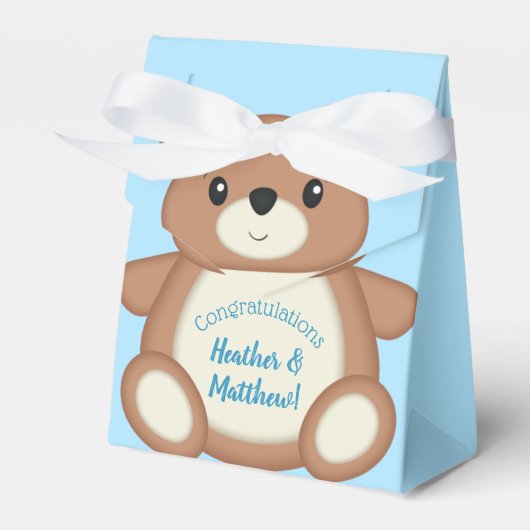 Blue Teddy Bear Geschenkschachtel (Vorderseite)