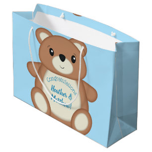 Blue Teddy Bear Große Geschenktüte