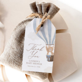 Blue Teddy Bear Hot Air Ballon Babydusche Geschenkanhänger