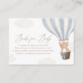 Blue Teddy Bear Hot Air Ballon Bücher für Baby Begleitkarte (Vorderseite)